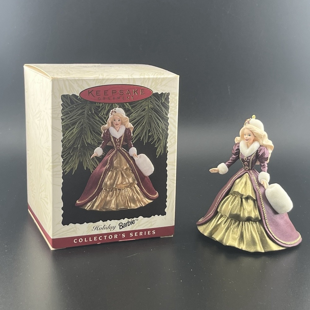 Hallmark Keepsake Holiday Barbie 1996 Christmas Ornament Series 4 Vintage Gown